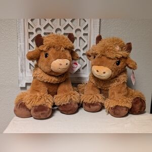 NWT Fiesta Duke and Daisy Highland Cows set plush 16" country collectibles farm